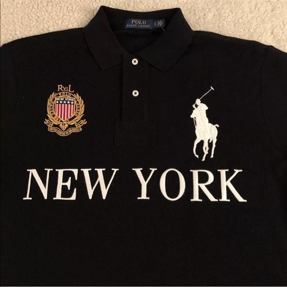 POLO RALPH LAUREN MEN’S NEW YORK Custom Fit Shirt - Picture 4 of 8
